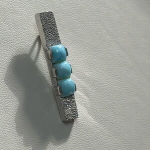 Larimar silver, 4.3g inc stones unmarked pendant unknown if it’s 925
